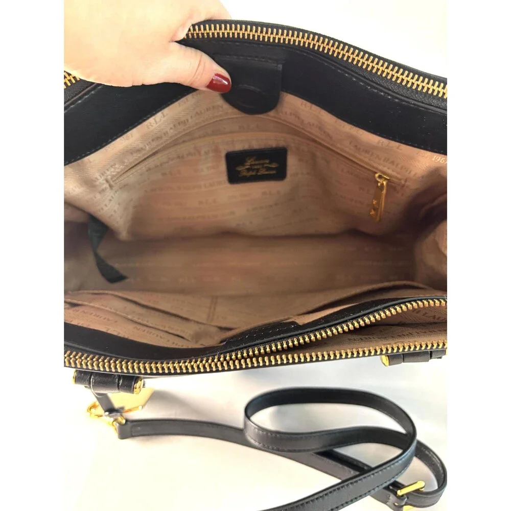 Lauren Ralph Lauren Black and White Tote